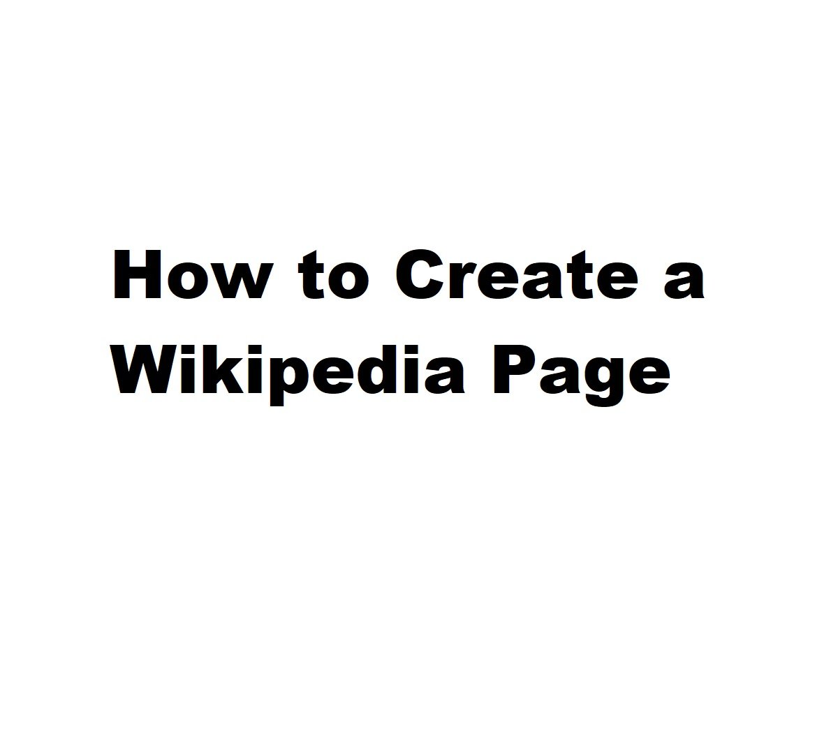 How to Create a Wikipedia Page cover