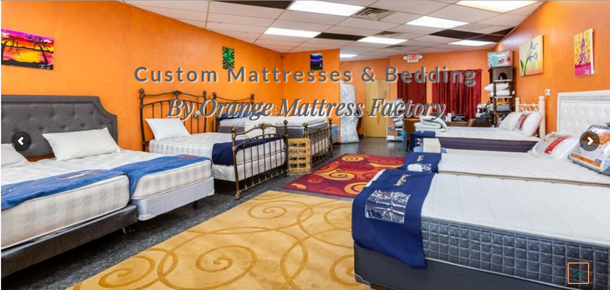 orange mattress custom bedding