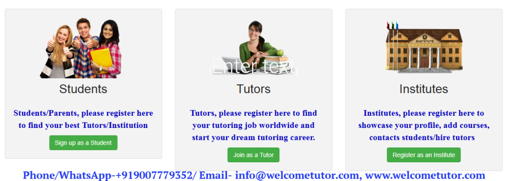 Welcome Tutor - Connects Tutors-Students Globally cover