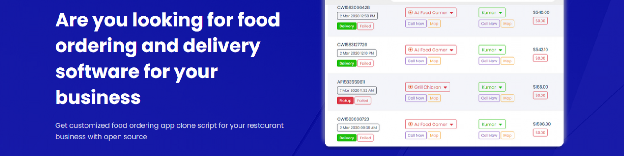 Foodtro Food delivery script