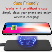 Wireless Ultra Slim Black Qi Cell Phone Charger